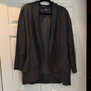 Eddie Bauer Women’s Charcoal Open Front Fleece Cardigan XXL